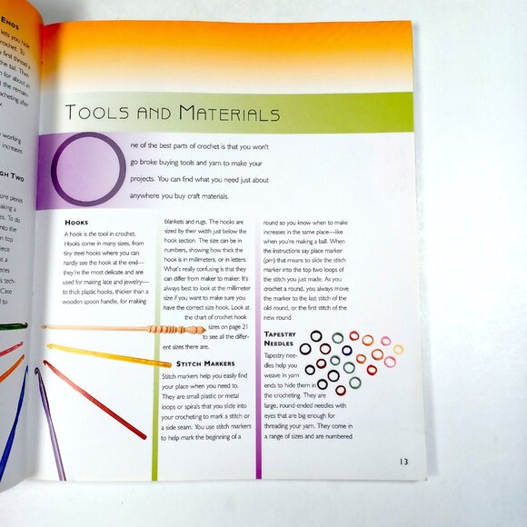 COPY - Crochet Kids Crafts Book Jane Davis 112 Pgs Jewelry Hats Purses Pillows … - Picture 6 of 16